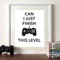 Video Game Prints Black White Posters Teen Boy Bedroom Decor