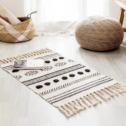 Bohemian Hand-Woven Tassel Carpet